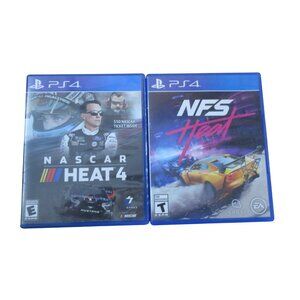 LOT of 2 PS4 Racing Games - Nascar Heat 4 - NFS Heat